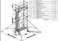 Κινητά αλουμινίου ικριωμάτων υλικά σκαλωσιάς πύργων πύργων ανθεκτικά 7.5m εύκολα